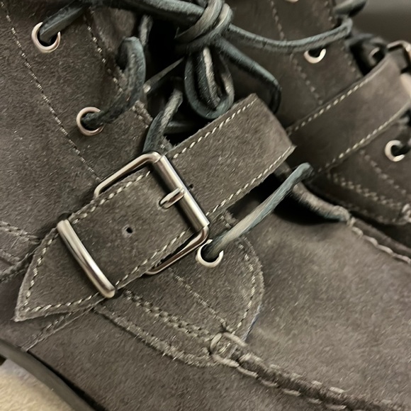Polo Ralph Lauren Ranger County Boots Strap Charcoal Grey Tartan Mens Size 12 main image 10